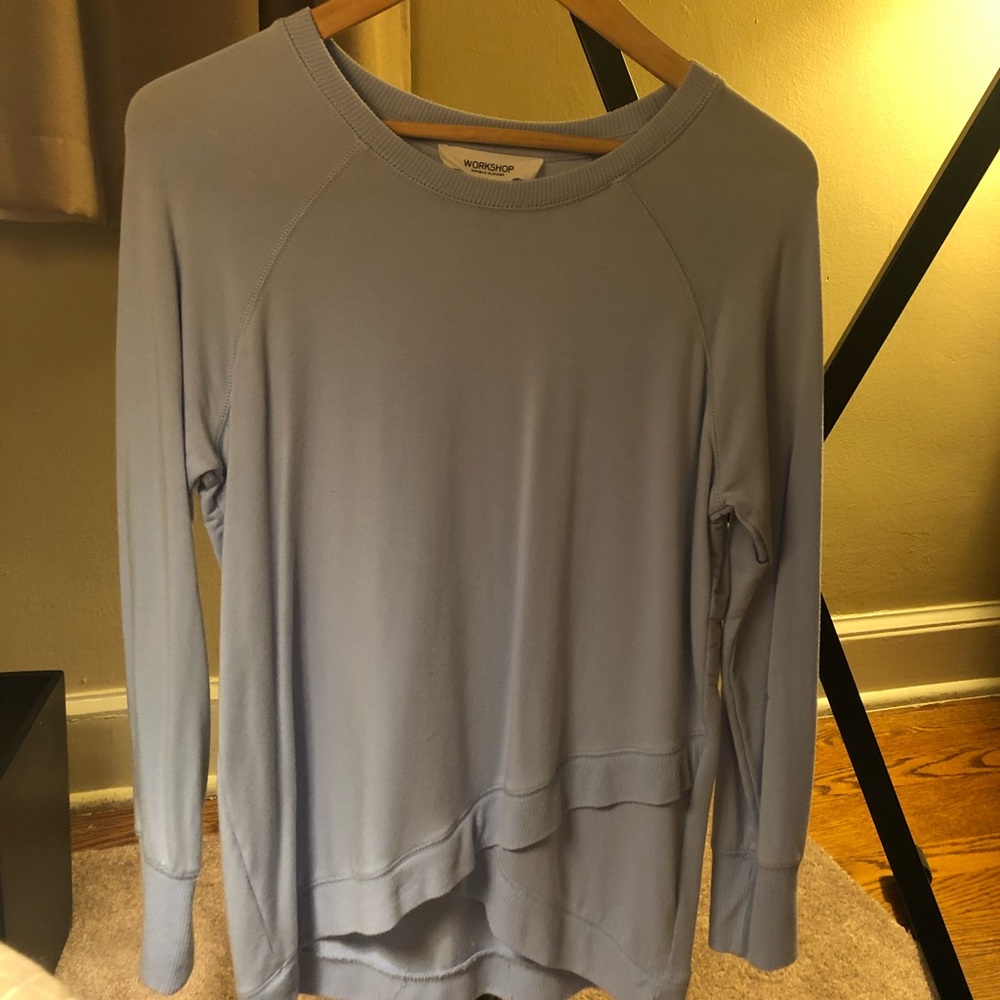 Light blue sweater with zigzag designing